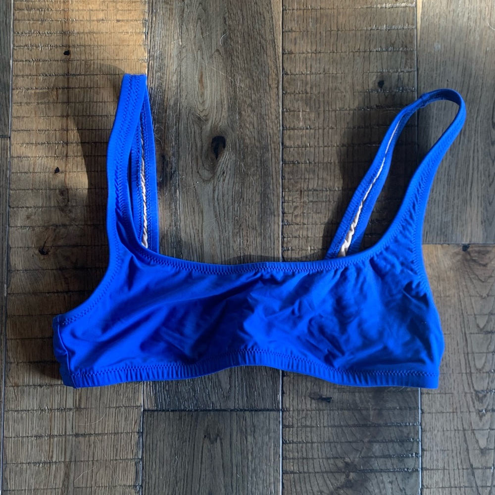 J crew blue bikini top